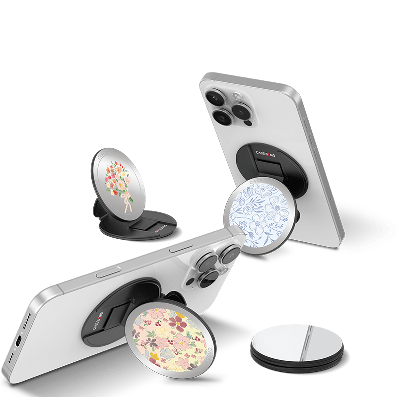 Little Blue Flowers MagSafe Grip Stand - CaseBangMagsafe Grip StandCaseBangBack Cover