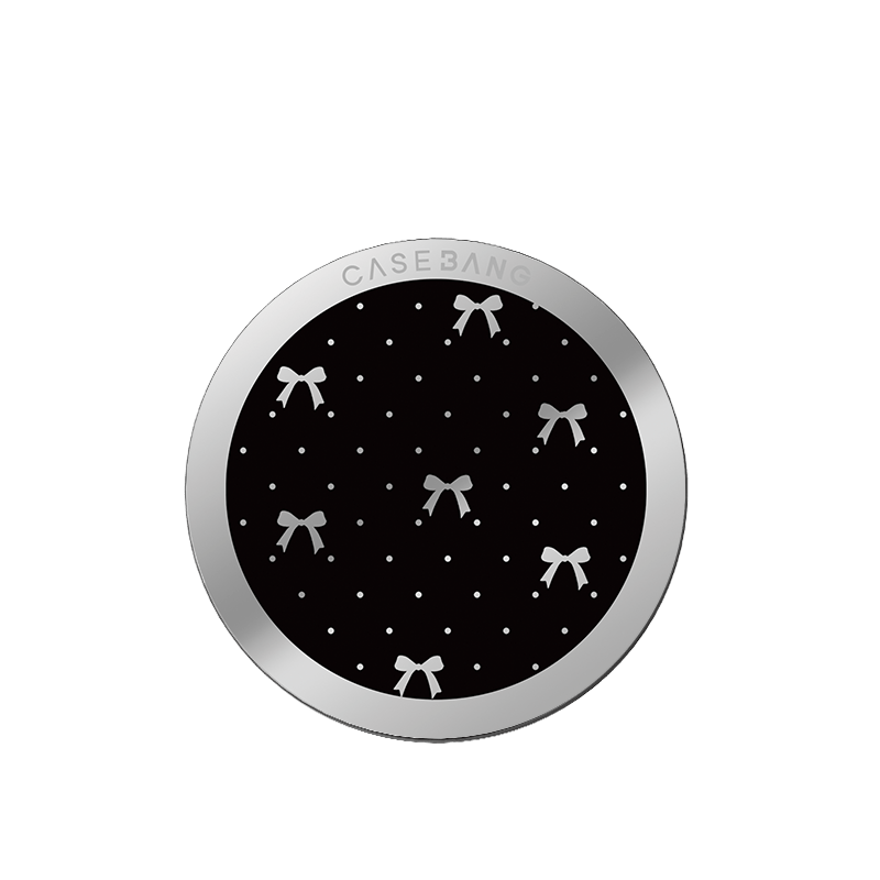 Midnight Black Bow MagSafe Grip Stand - CaseBangMagsafe Grip StandCaseBangBack Cover