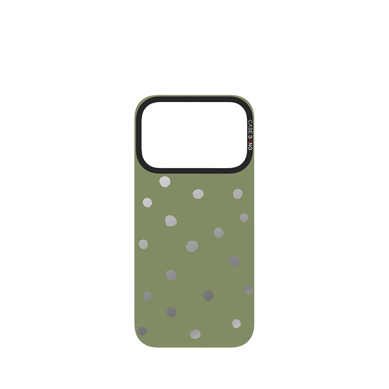 Olive Green Polka Dots Imagisnap - CaseBangImagisnapCaseBangiPhone 17 Pro MaxBack Cover