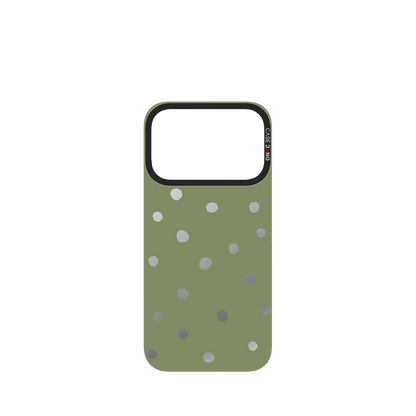 Olive Green Polka Dots Imagisnap - CaseBangImagisnapCaseBangiPhone 17 Pro MaxBack Cover