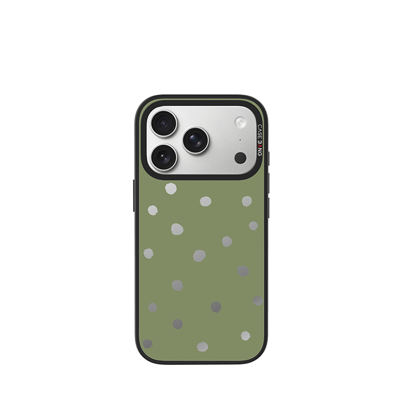 Olive Green Polka Dots Imagisnap - CaseBangImagisnapCaseBangiPhone 17 Pro MaxBack Cover