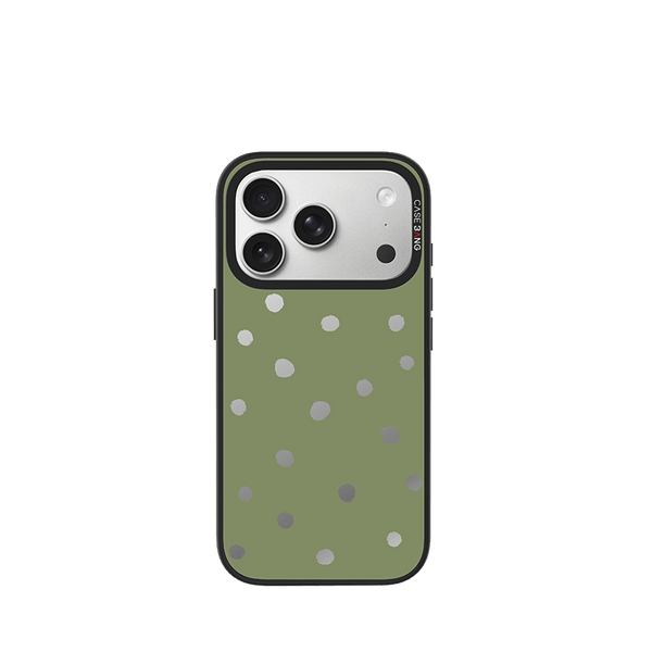 Olive Green Polka Dots Imagisnap - CaseBangImagisnapCaseBangiPhone 17 Pro MaxBack Cover