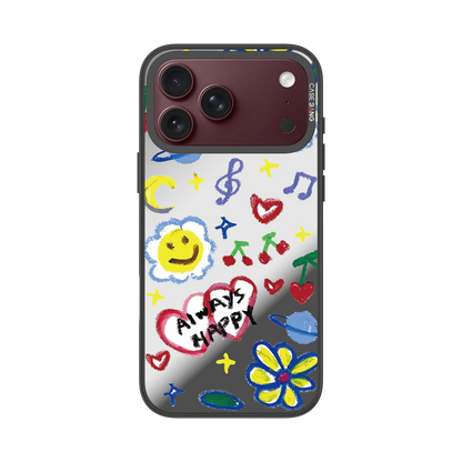 Happy Doodle Snap-On Phone Case — iPhone 18 Pro Max — Complete Case Set