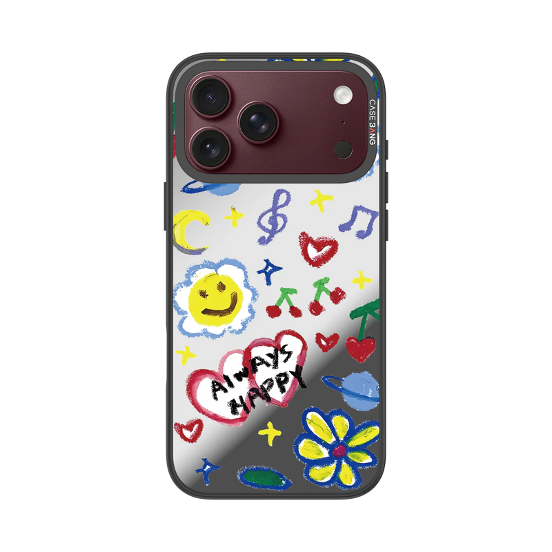 Happy Doodle Snap-On Phone Case — iPhone 18 Pro Max — Complete Case Set