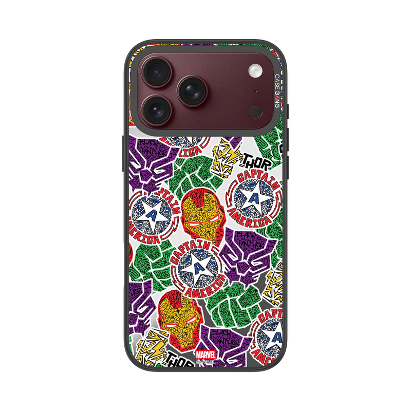 Big Head Avengers Snap-On Cover — iPhone 18 Pro Max — Complete Case Set