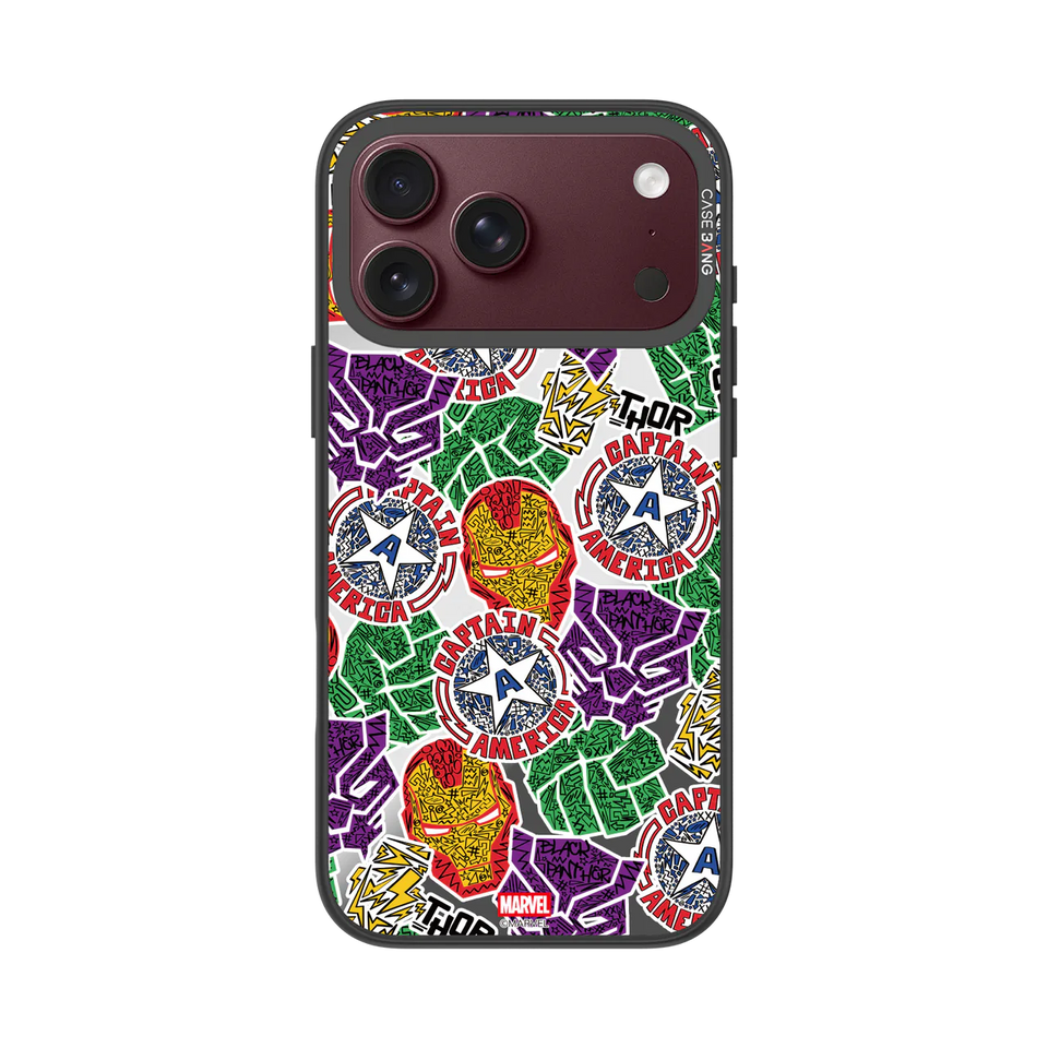 Big Head Avengers Snap-On Cover — iPhone 18 Pro Max — Complete Case Set