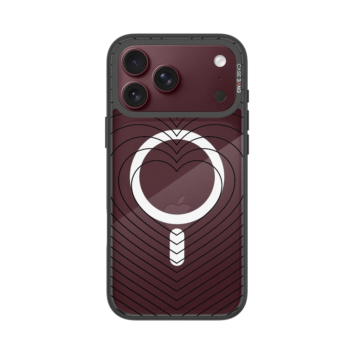 Concentric Heart Snap-On Phone Case — iPhone 18 Pro Max — Complete Case Set