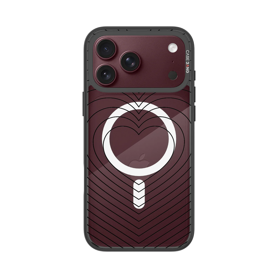 Concentric Heart Snap-On Phone Case — iPhone 18 Pro Max — Complete Case Set