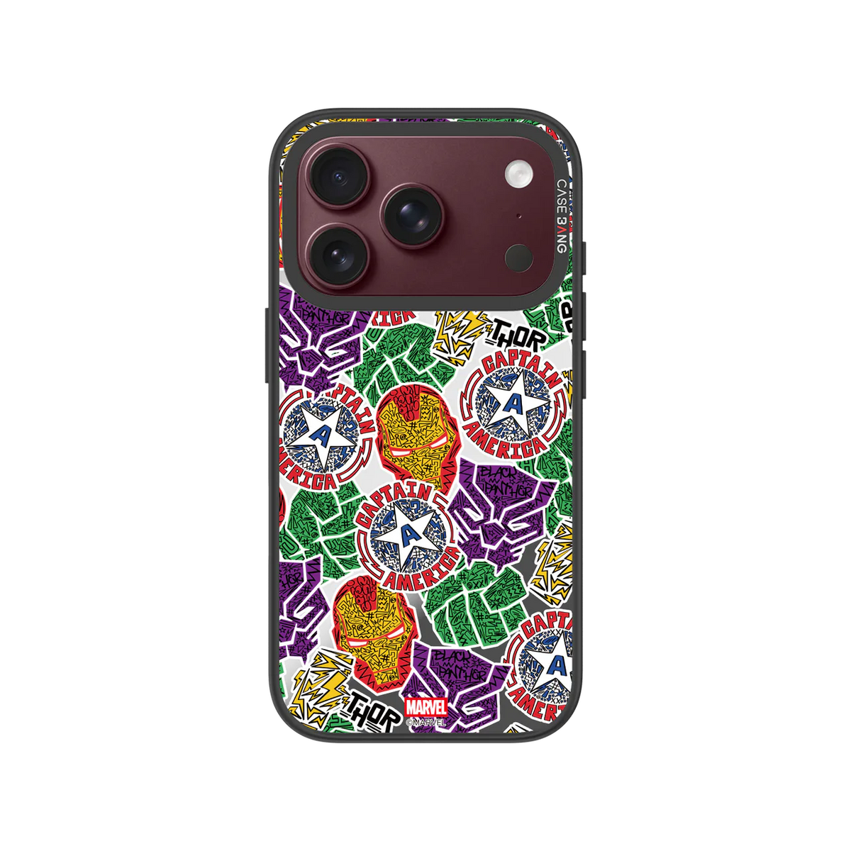 Big Head Avengers Snap-On Cover — iPhone 18 Pro — Complete Case Set