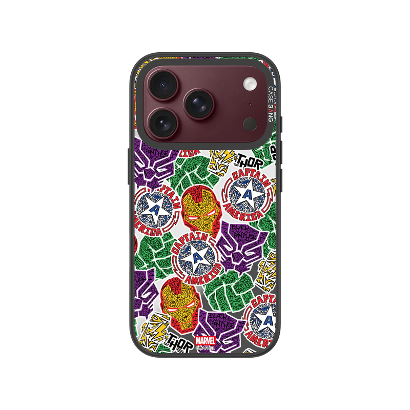 Big Head Avengers Snap-On Cover — iPhone 18 Pro — Complete Case Set