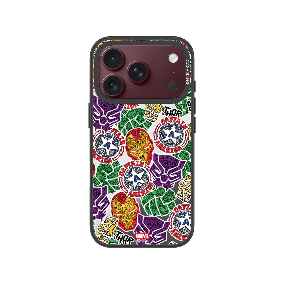 Big Head Avengers Snap-On Cover — iPhone 18 Pro — Complete Case Set