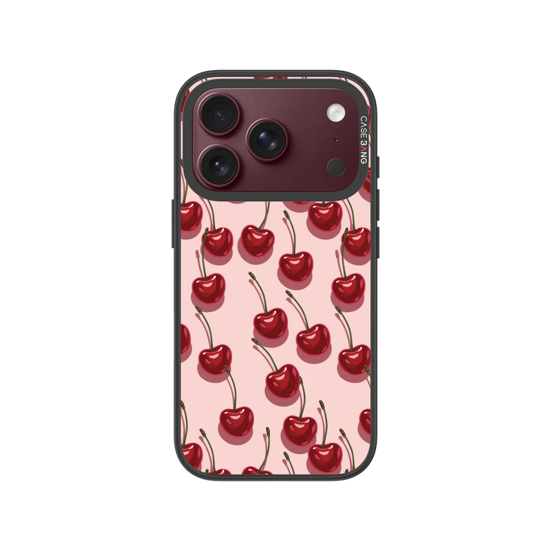 Red Cherry Snap-On Phone Case — iPhone 18 Pro — Complete Case Set