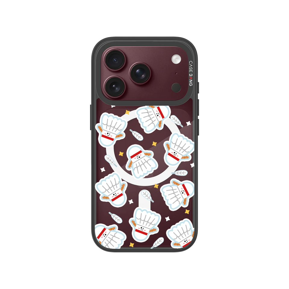 Freestyle Badminton Snap-On Phone Case — iPhone 18 Pro — Complete Case Set