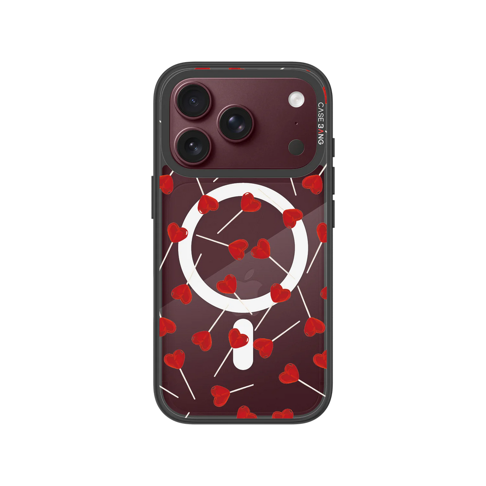 Red Heart Snap-On Phone Case — iPhone 18 Pro — Complete Case Set