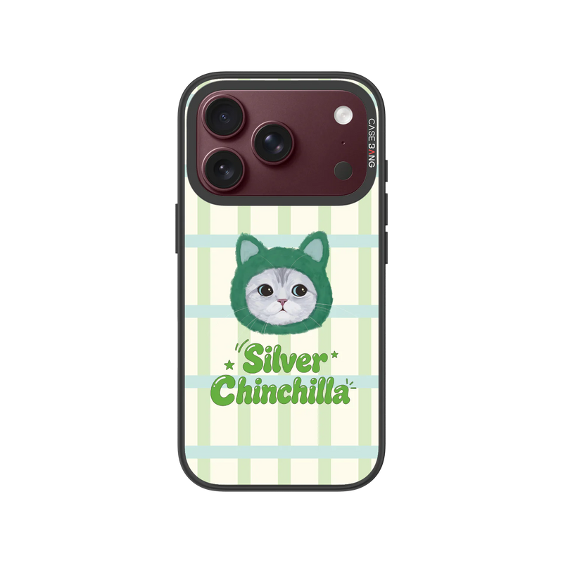 Silver Chinchilla Snap-On Phone Case — iPhone 18 Pro — Complete Case Set
