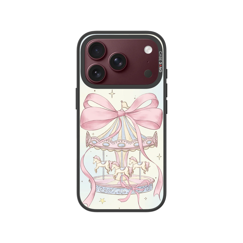 Carousel Bow Snap-On Phone Case — iPhone 18 Pro — Complete Case Set