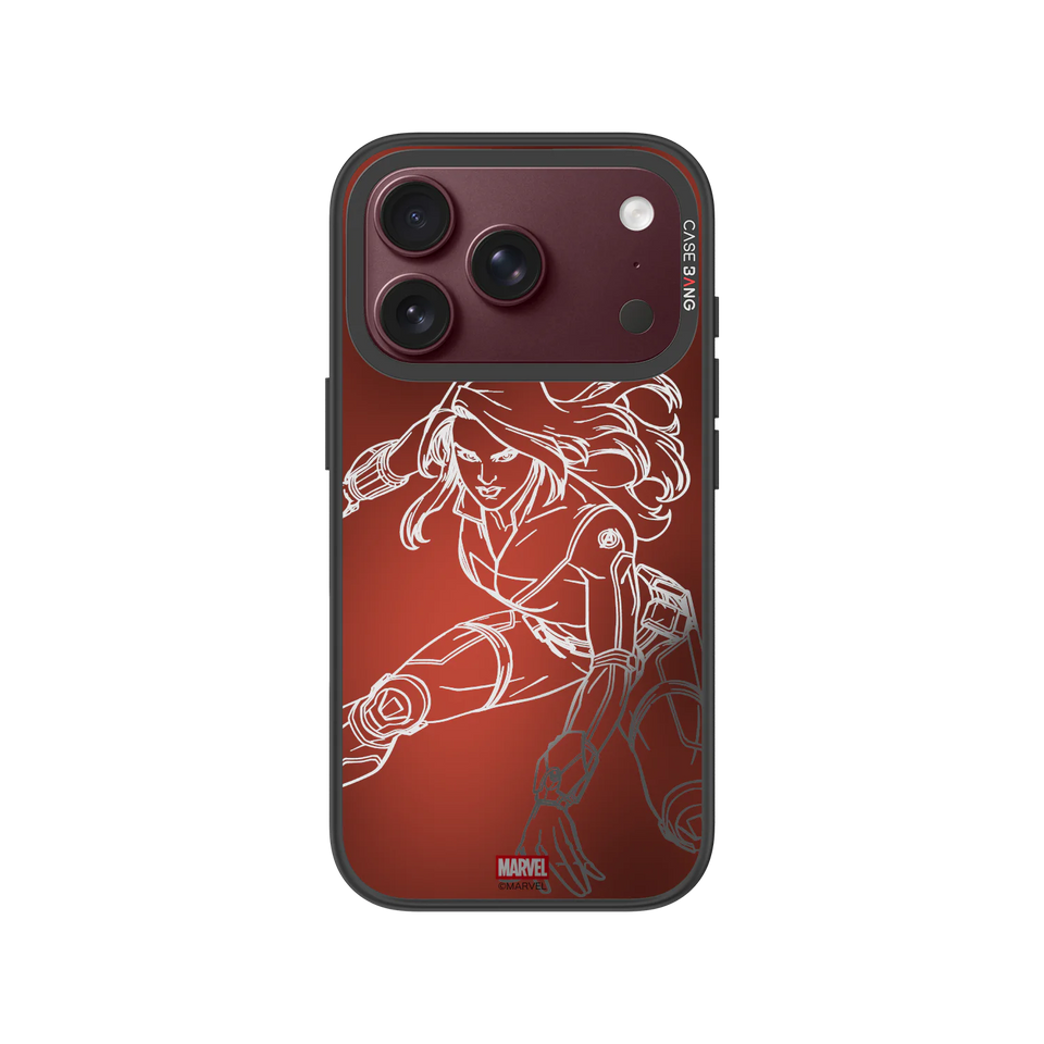 Black Widow Snap-On Phone Case — iPhone 18 Pro — Complete Case Set