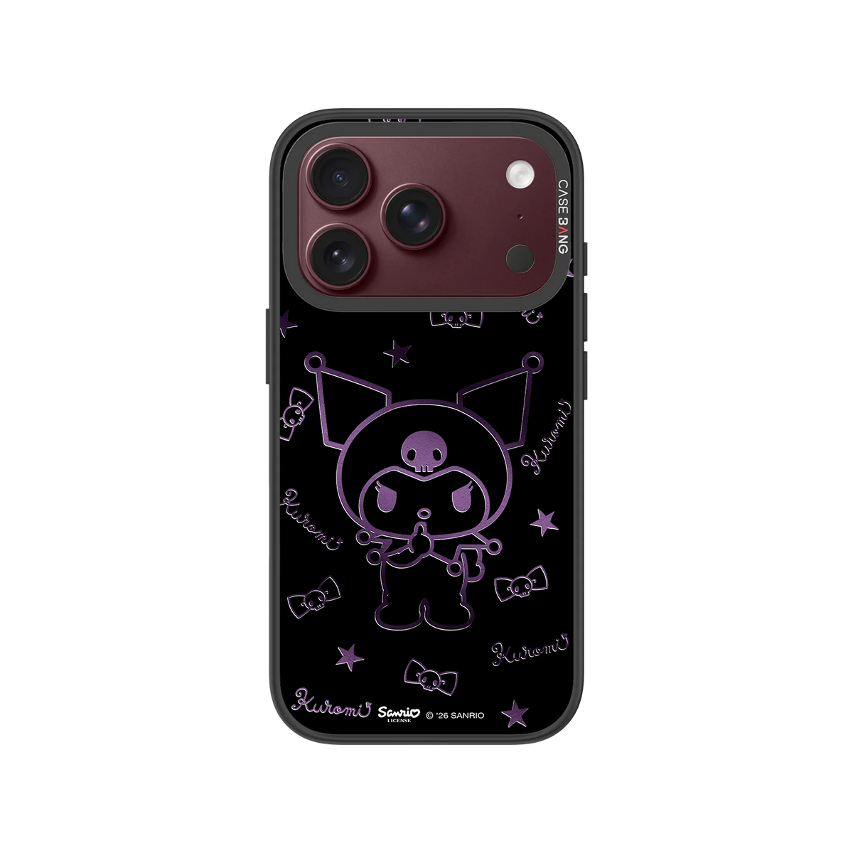 Neon Outline Kuromi Snap-On Phone Case — iPhone 18 Pro — Complete Case Set