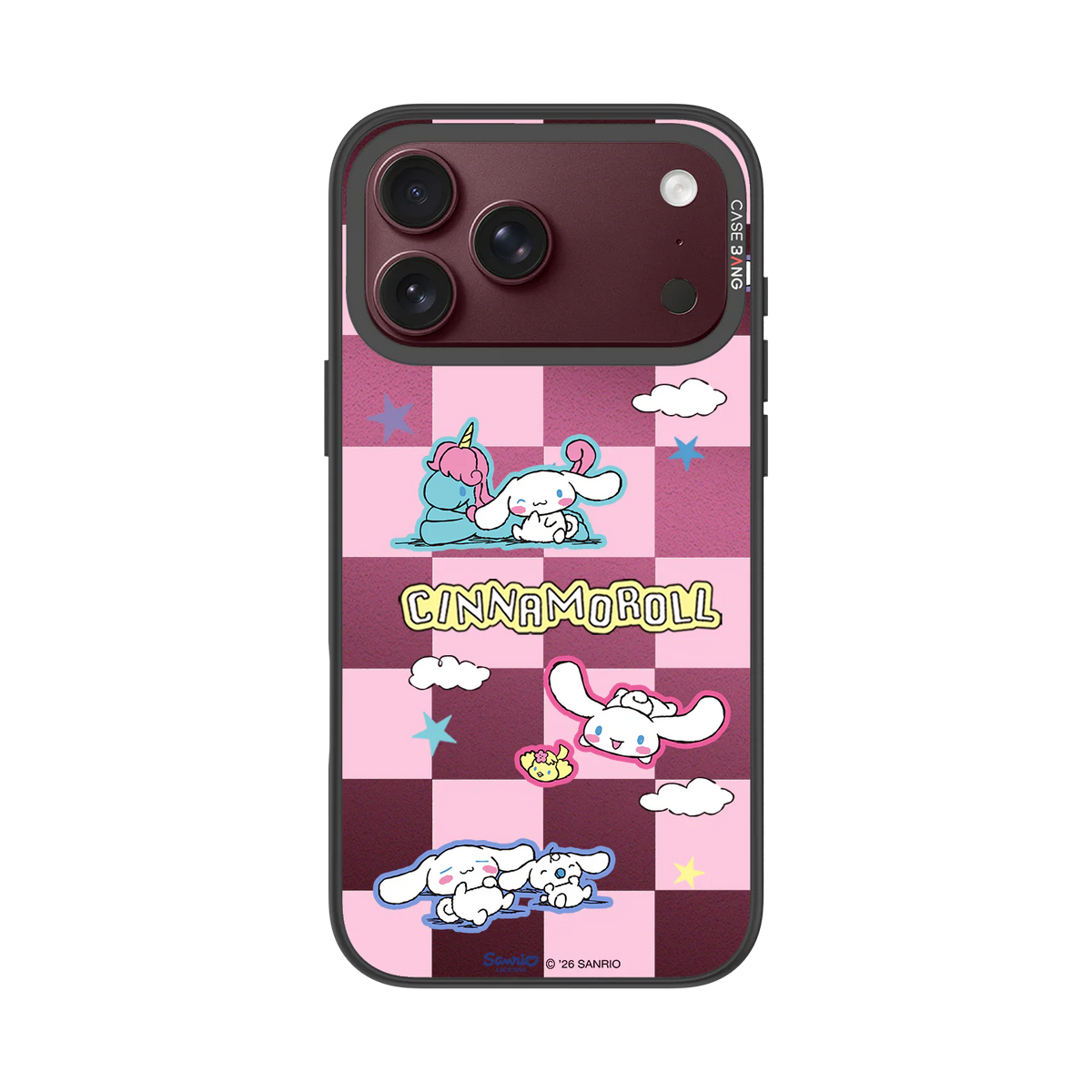 Checkered Cinnamoroll Snap-On Phone Case — iPhone 18 Pro Max — Complete Case Set