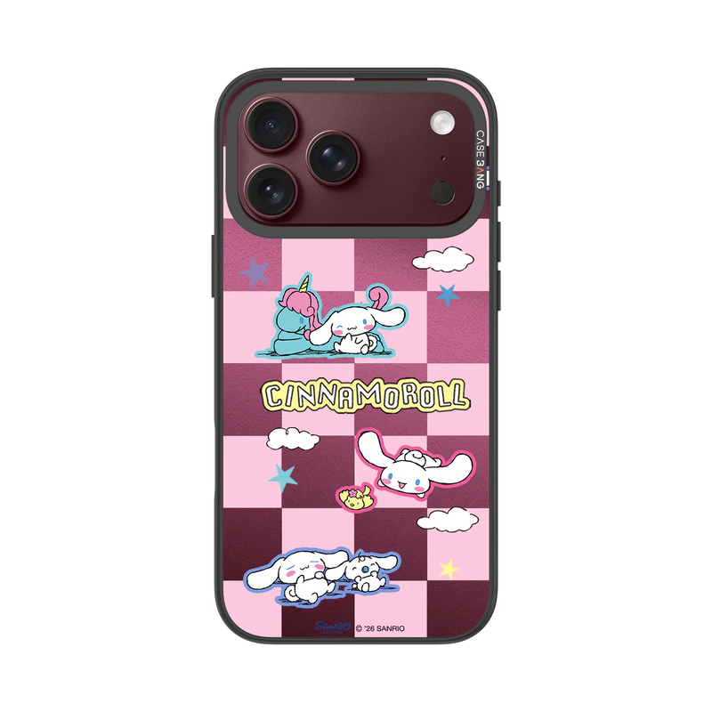 Checkered Cinnamoroll Snap-On Phone Case — iPhone 18 Pro Max — Complete Case Set