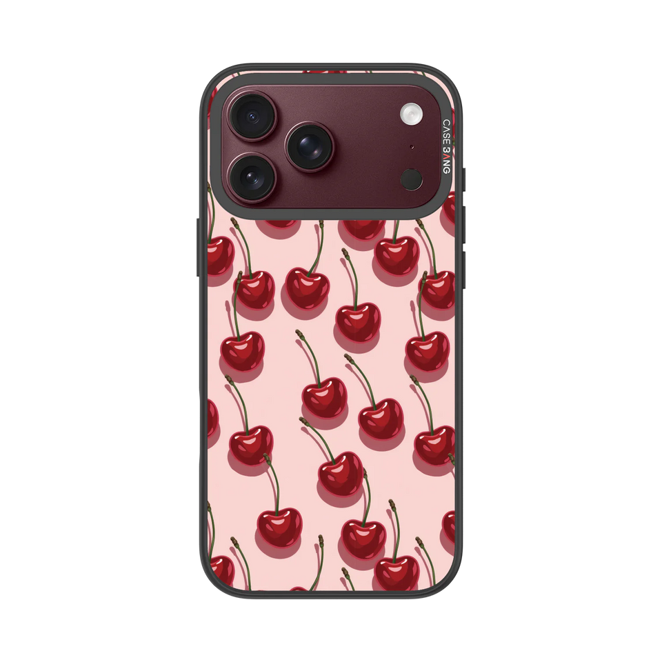 Red Cherry Snap-On Phone Case — iPhone 18 Pro Max — Complete Case Set