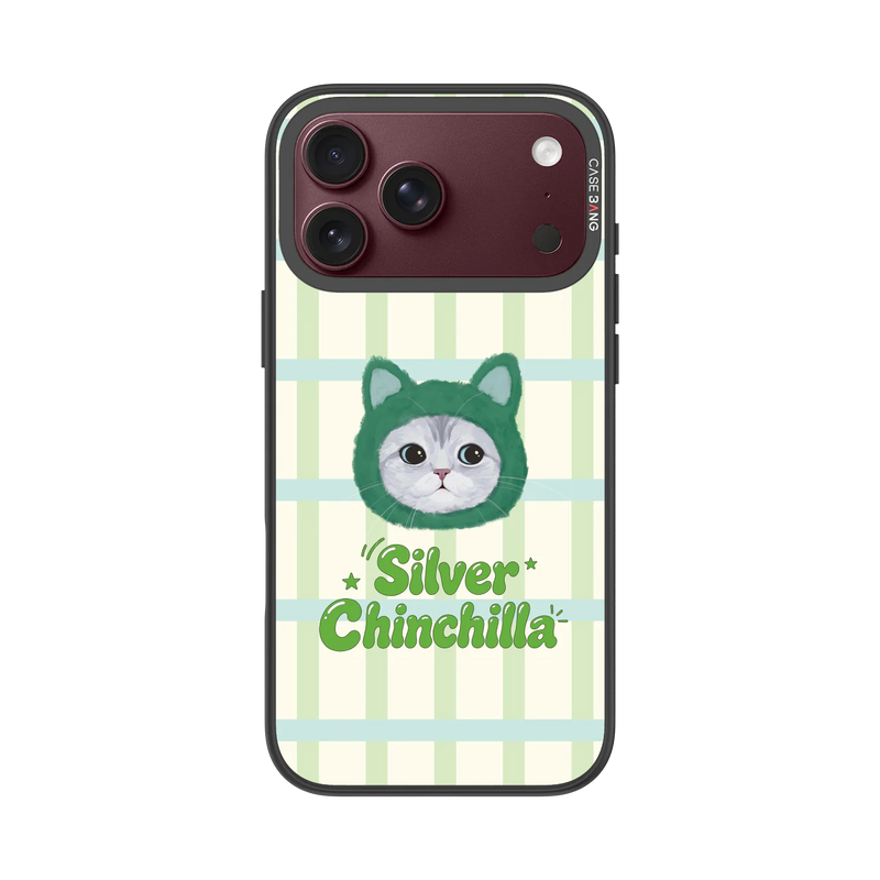 Silver Chinchilla Snap-On Phone Case — iPhone 18 Pro Max — Complete Case Set