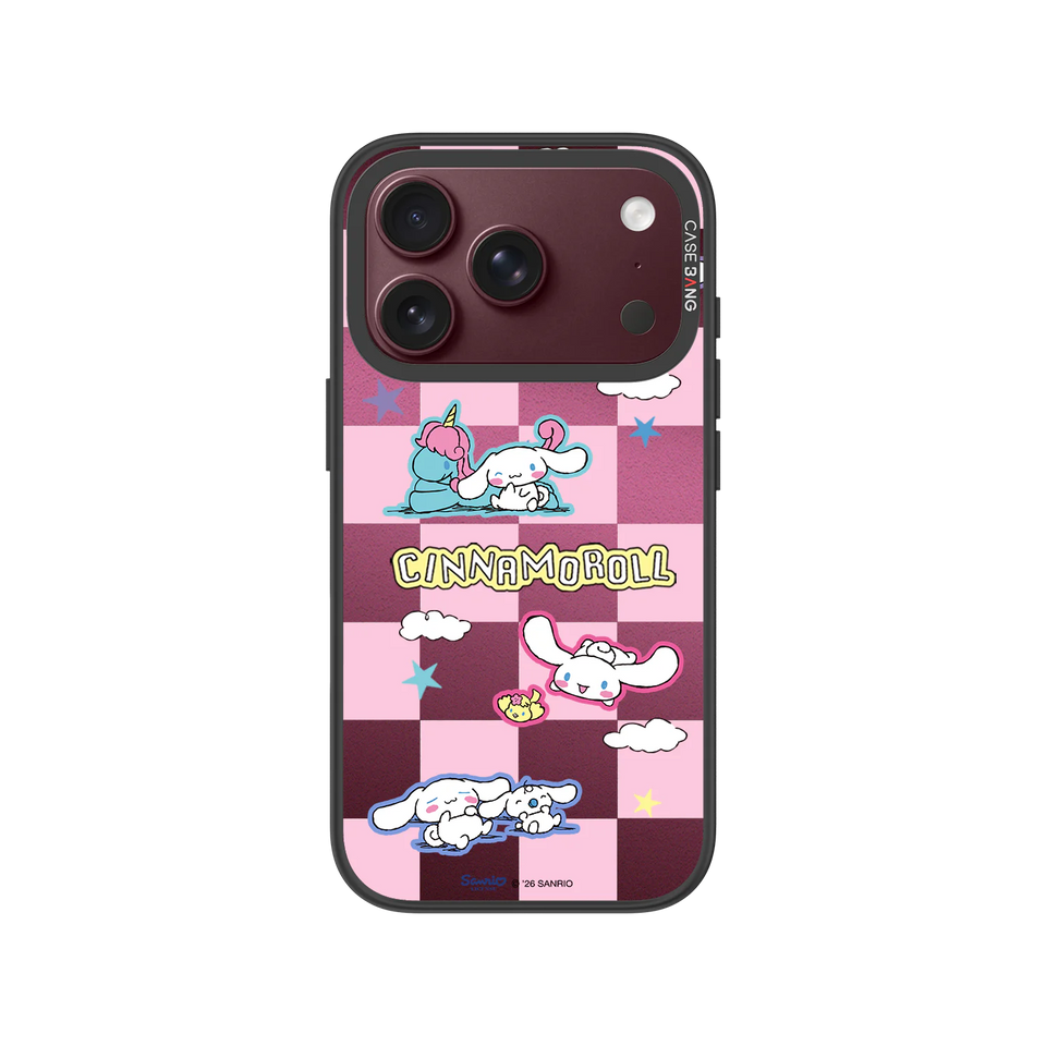 Checkered Cinnamoroll Snap-On Phone Case — iPhone 18 Pro — Complete Case Set