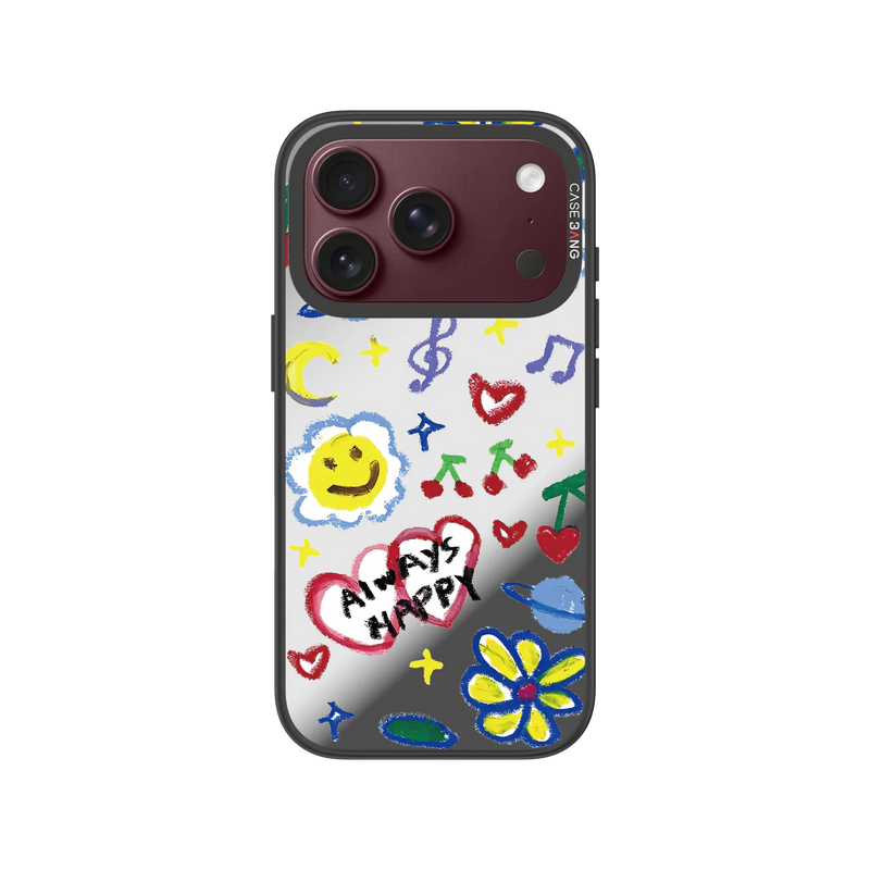 Happy Doodle Snap-On Phone Case — iPhone 18 Pro — Complete Case Set