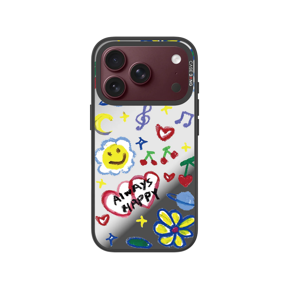 Happy Doodle Snap-On Phone Case — iPhone 18 Pro — Complete Case Set
