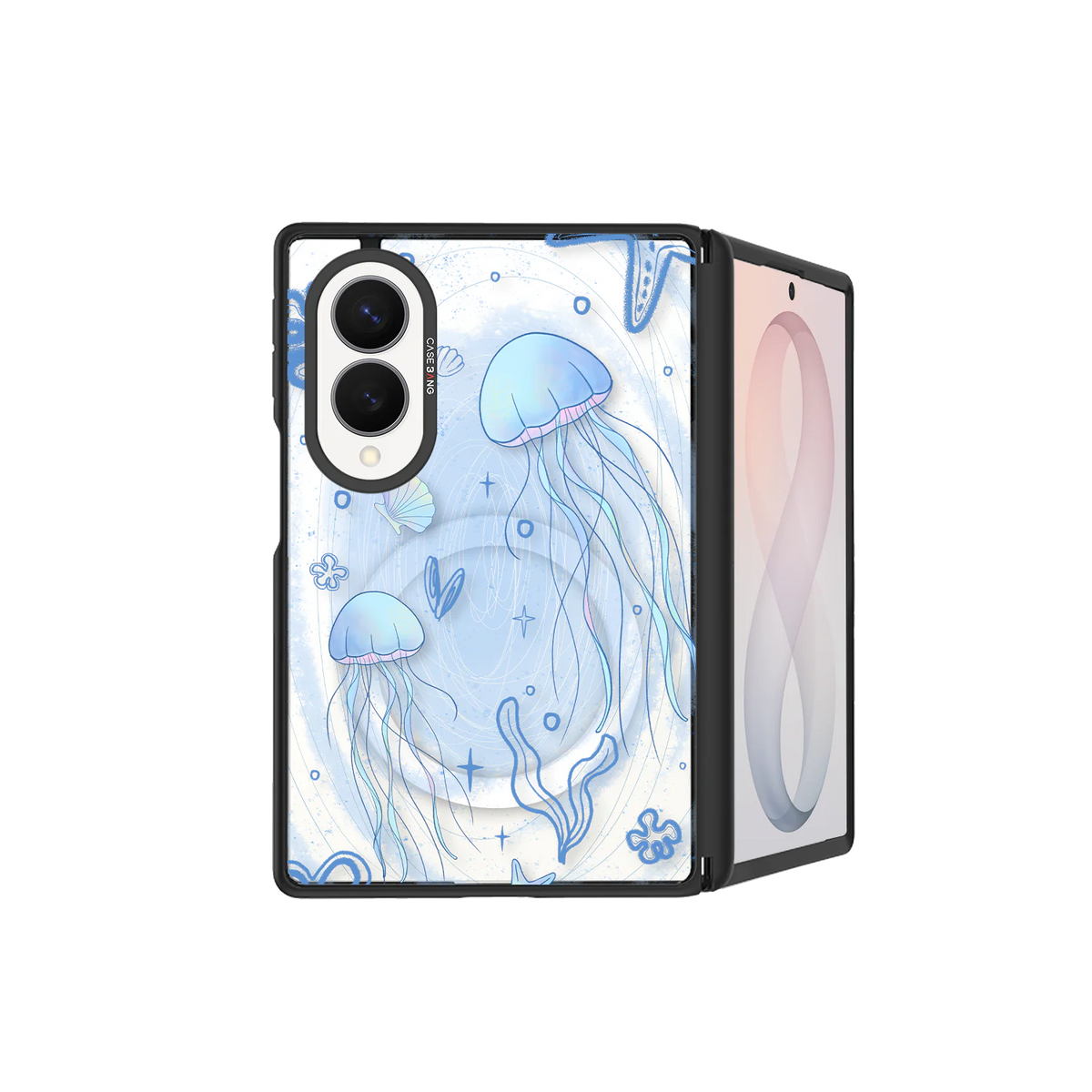 Jellyfish Dream Snap-On Phone Case — Galaxy Z Fold8 — Complete Case Set