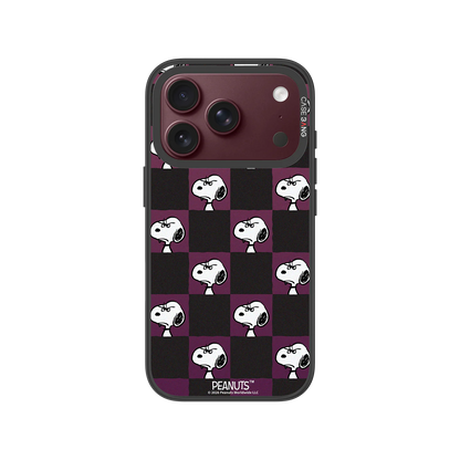 Snoopy Checkerboard Snap-On Phone Case — iPhone 18 Pro — Complete Case Set