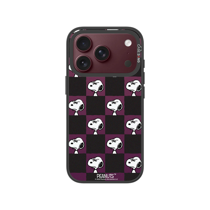 Snoopy Checkerboard Snap-On Phone Case — iPhone 18 Pro — Complete Case Set