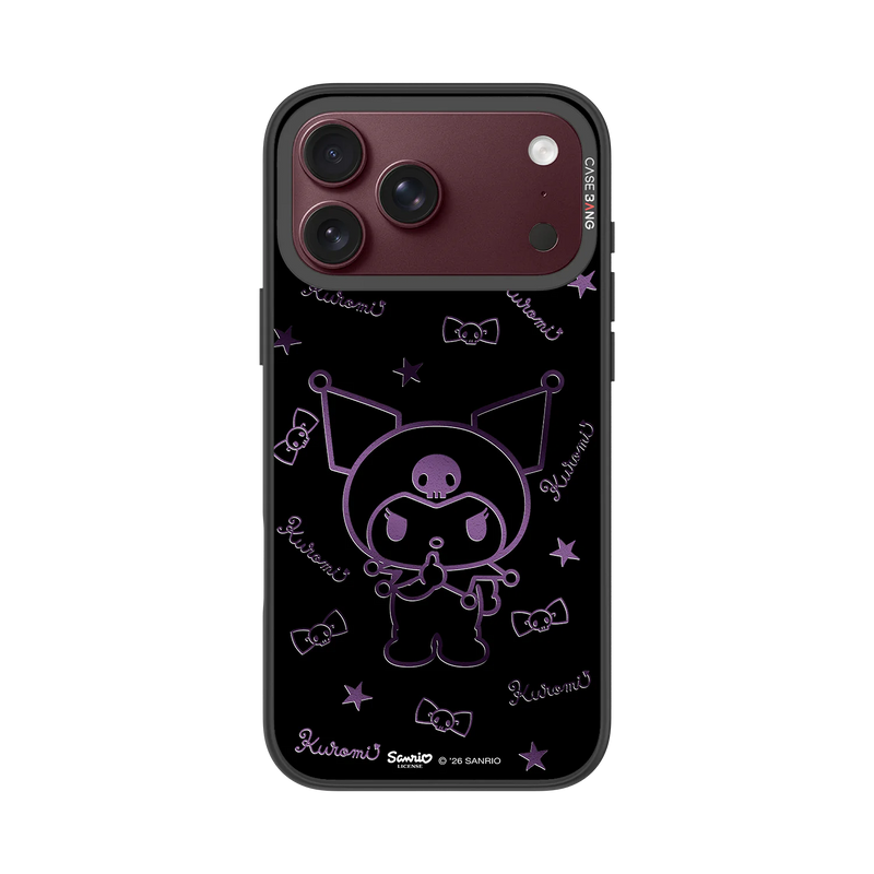 Neon Outline Kuromi Snap-On Phone Case — iPhone 18 Pro Max — Complete Case Set