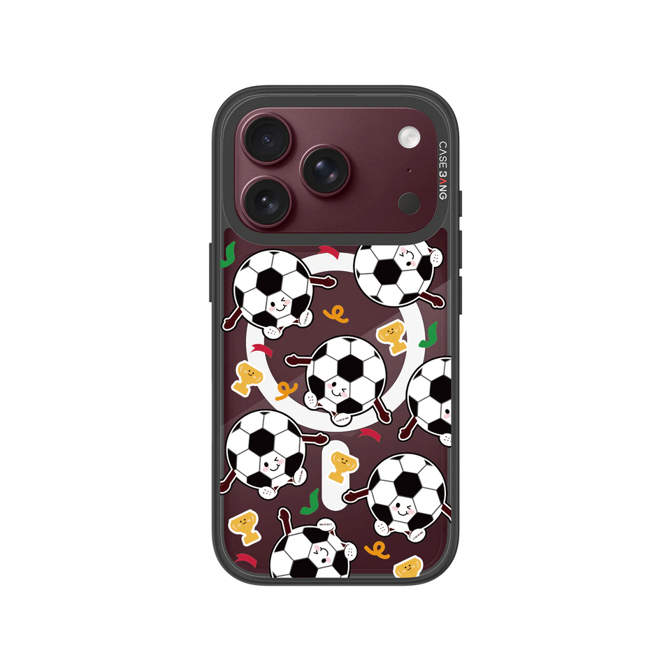 Vibrant Football Snap-On Phone Case — iPhone 18 Pro — Complete Case Set