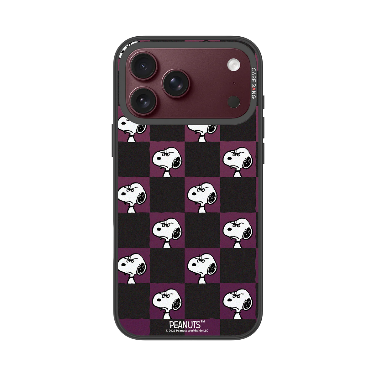 Snoopy Checkerboard Snap-On Phone Case — iPhone 18 Pro Max — Complete Case Set