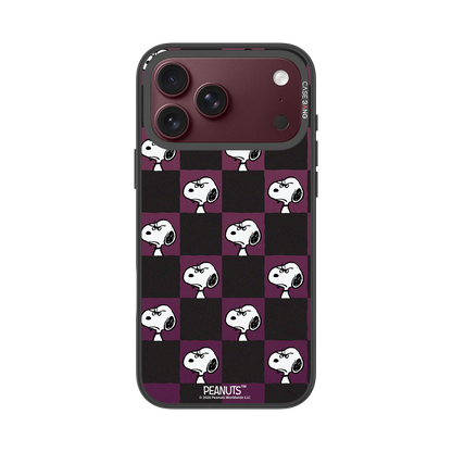 Snoopy Checkerboard Snap-On Phone Case — iPhone 18 Pro Max — Complete Case Set