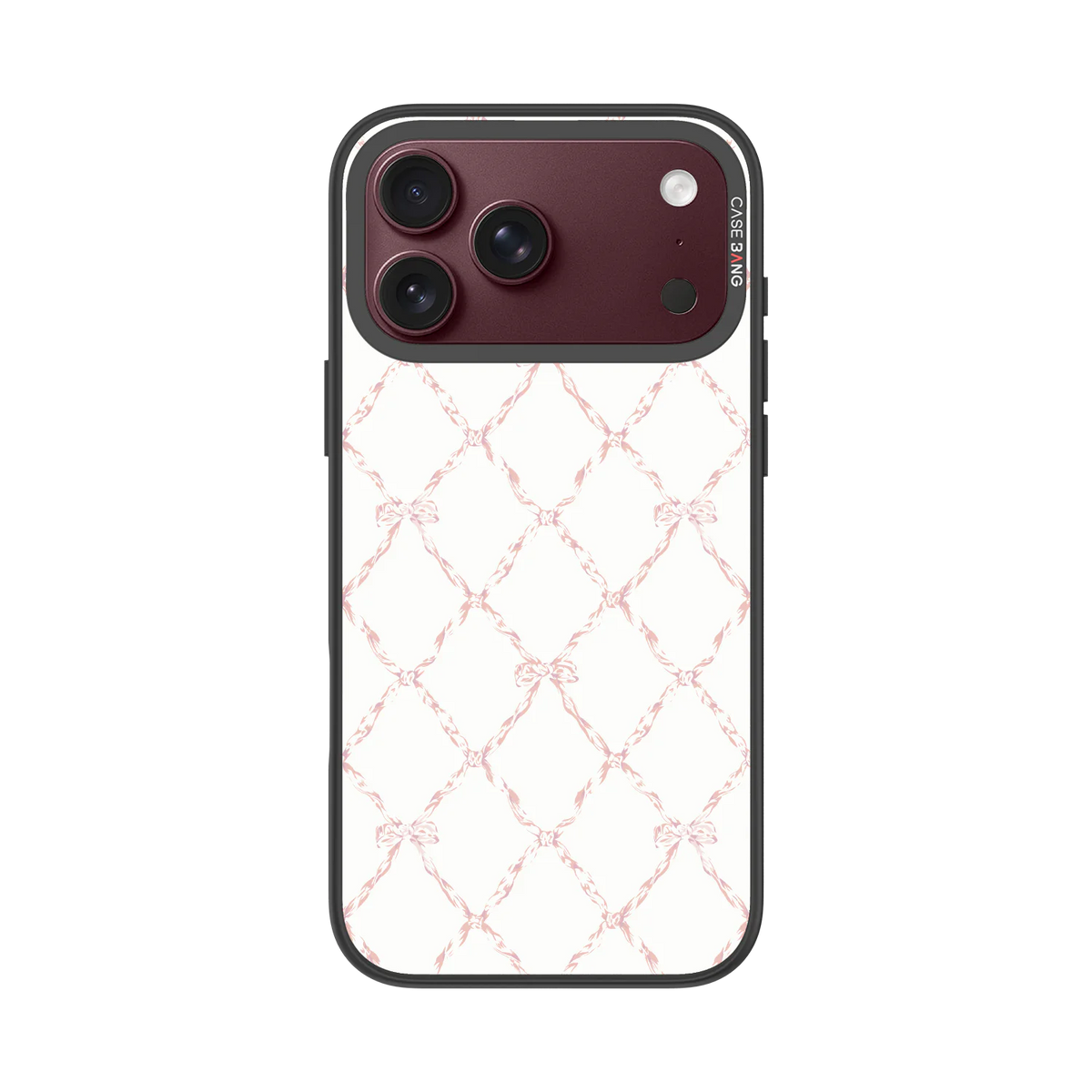 Plaid Bow Snap-On Phone Case — iPhone 18 Pro Max — Complete Case Set