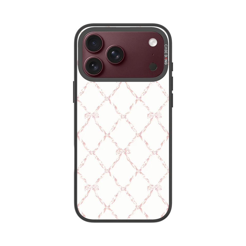 Plaid Bow Snap-On Phone Case — iPhone 18 Pro Max — Complete Case Set