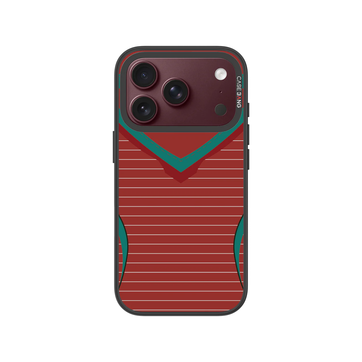 Red-Green Strikers Snap-On Phone Case — iPhone 18 Pro — Complete Case Set