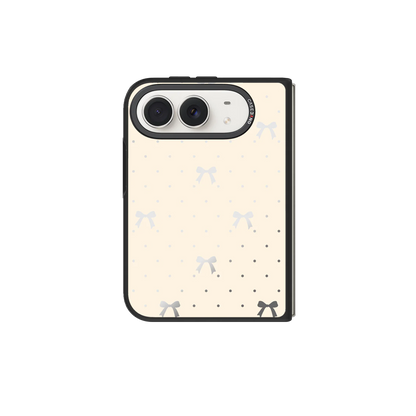 Milkshake White Bow Snap-On Case — iPhone Duo — Complete Case Set