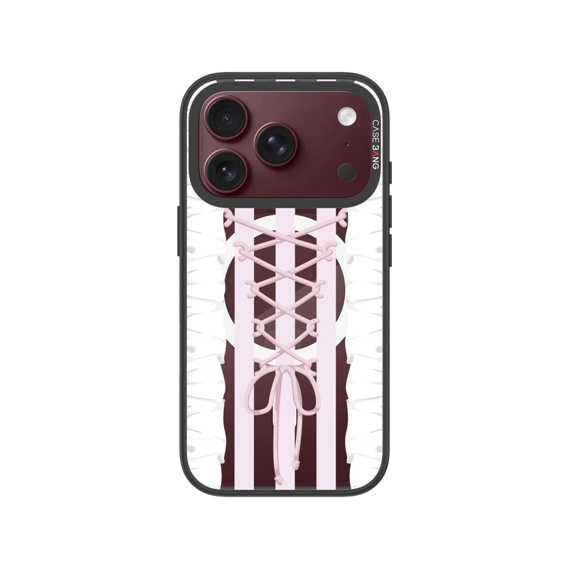 Ribbon Tie Pink Snap-On Phone Case — iPhone 18 Pro — Complete Case Set
