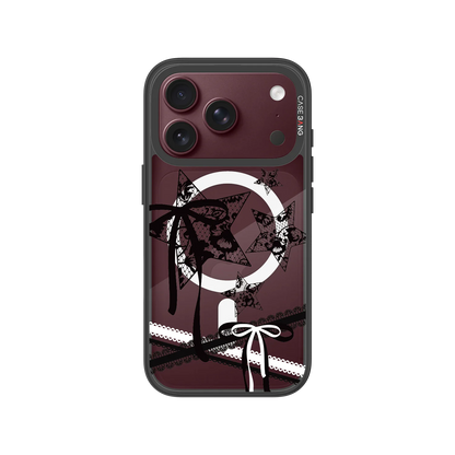 Star Bow Black Snap-On Phone Case — iPhone 18 Pro — Complete Case Set