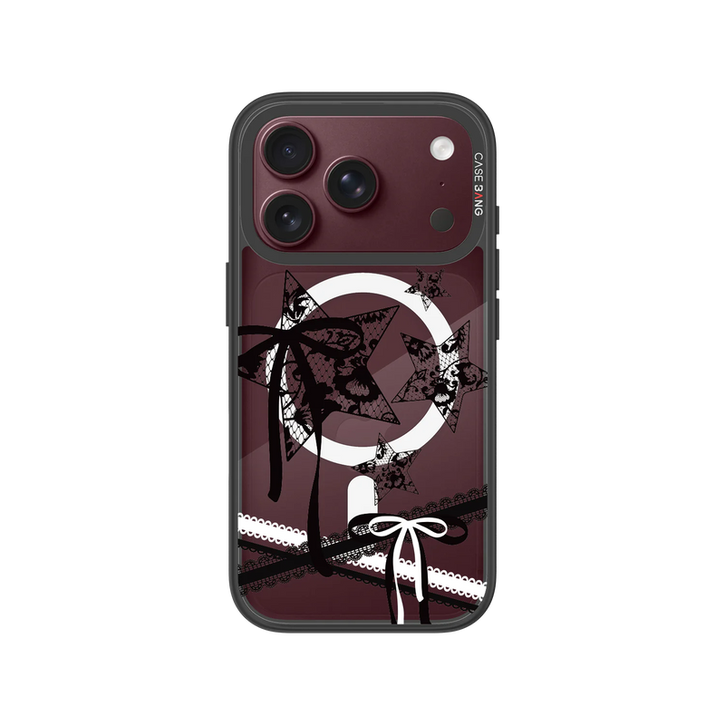 Star Bow Black Snap-On Phone Case — iPhone 18 Pro — Complete Case Set
