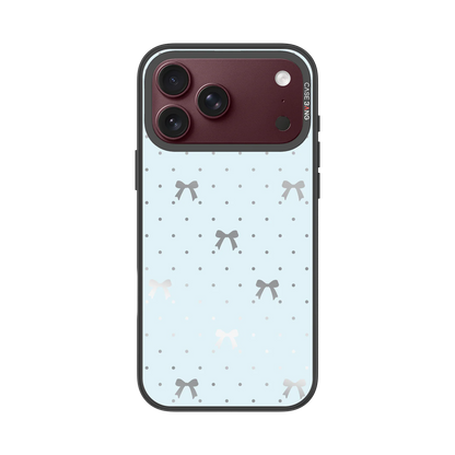 Sea Salt Blue Bow Snap-On Case — iPhone 18 Pro Max — Complete Case Set