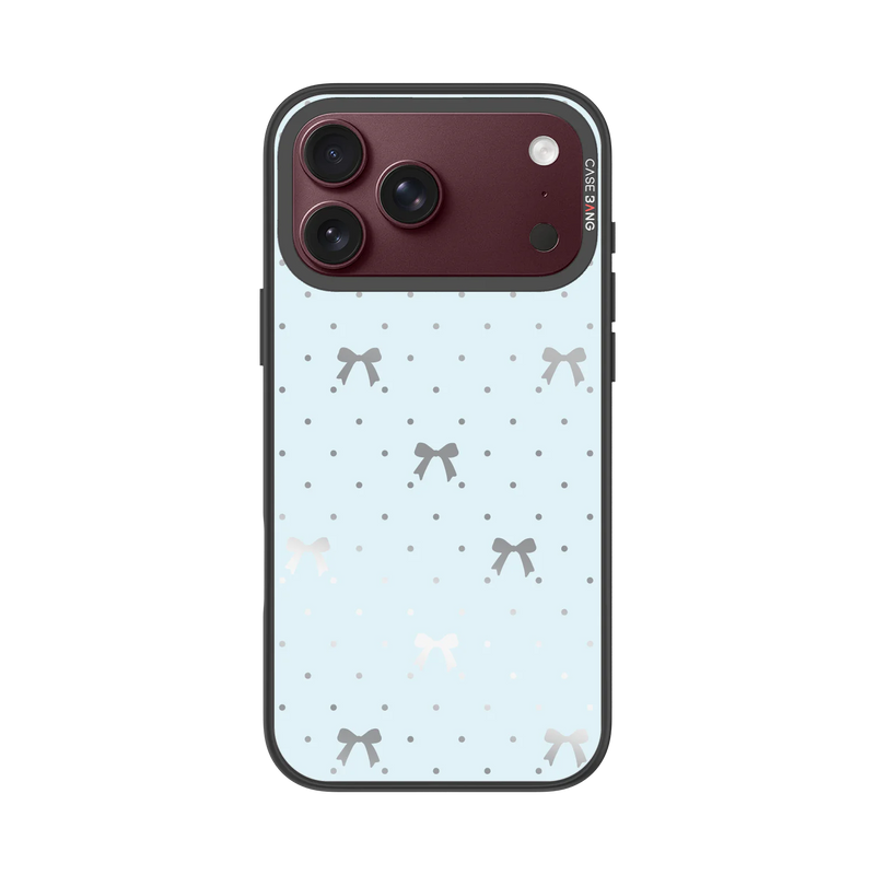 Sea Salt Blue Bow Snap-On Case — iPhone 18 Pro Max — Complete Case Set