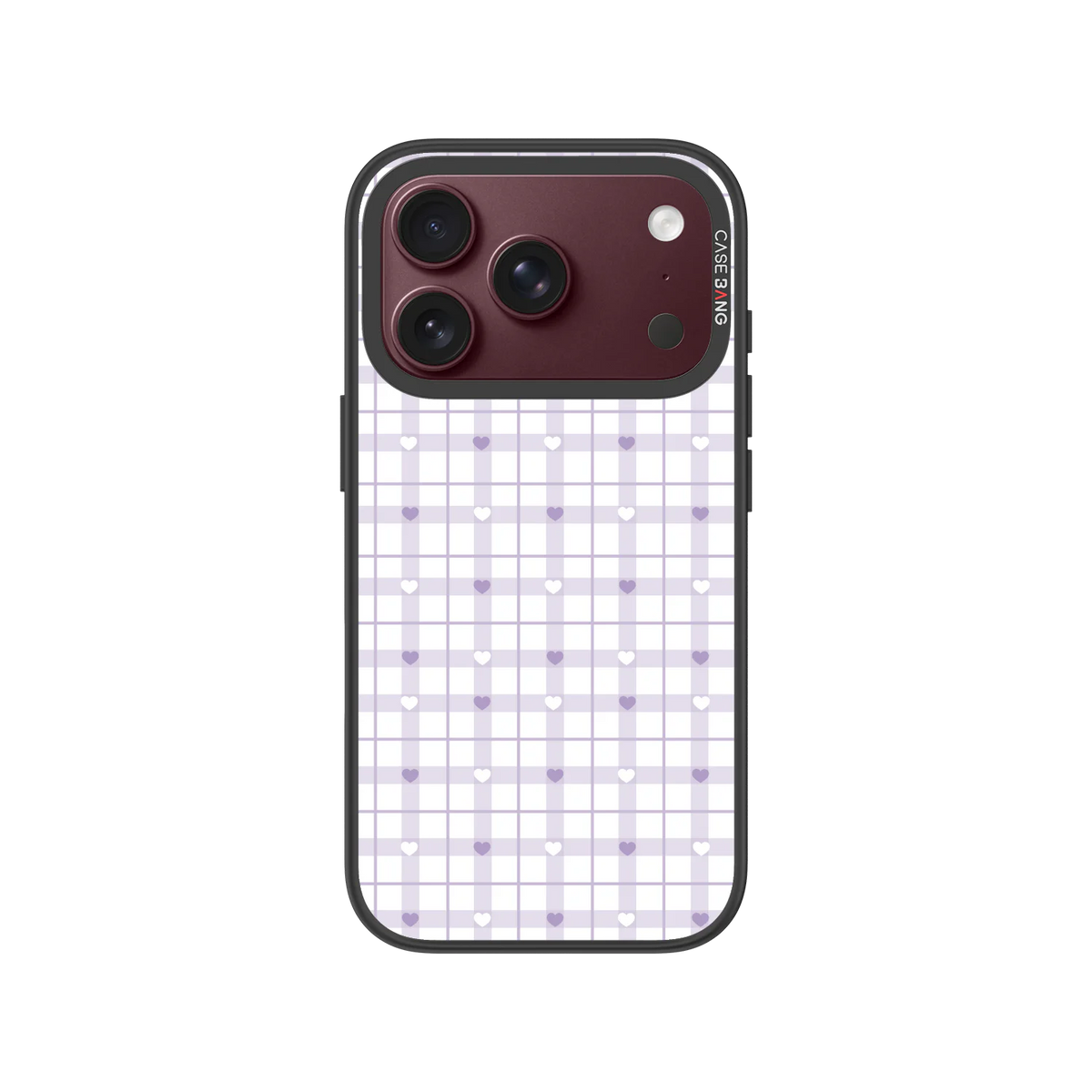 Checker Hearts Snap-On Phone Case — iPhone 18 Pro — Complete Case Set