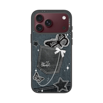 Denim Pocket Snap-On Phone Case — iPhone 18 Pro Max — Complete Case Set