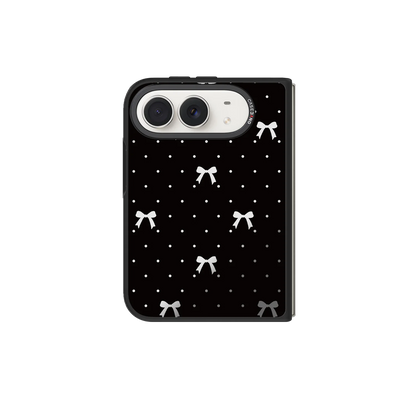 Midnight Black Bow Snap-On Case — iPhone Duo — Complete Case Set
