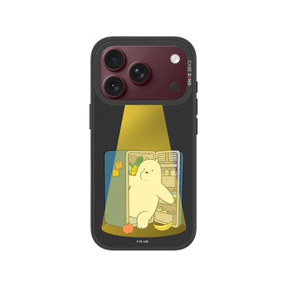 Midnight Fridge Bear Snap-On Phone Case — iPhone 18 Pro — Complete Case Set