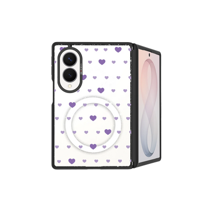 Heart Matrix Snap-On Phone Case — Galaxy Z Fold8 — Complete Case Set